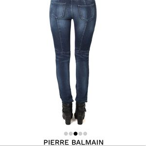 Balmain women moto jeans